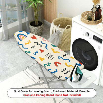 1-Piece Abstract Rainbow Geometry Color  Ironing Board Cover, Universal Size, Without Board
