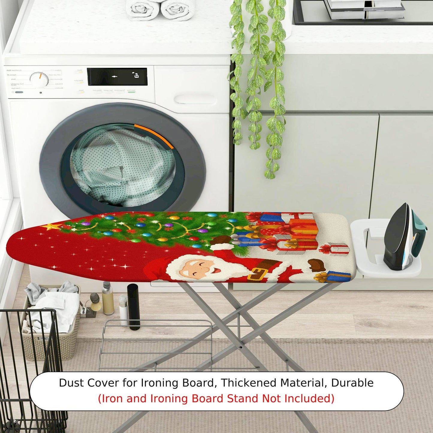 1-Piece Santa Christmas Tree Gifts  Ironing Board Cover, Universal Size, Without Board