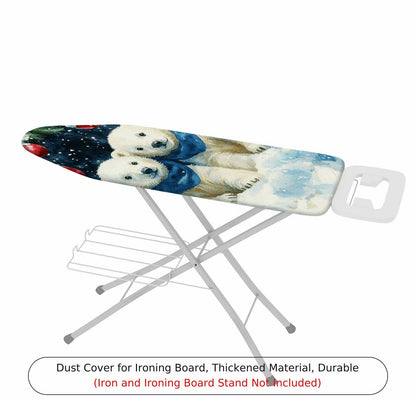 1-Piece Polar Bear Christmas Snow  Ironing Board Cover, Universal Size, Without Board