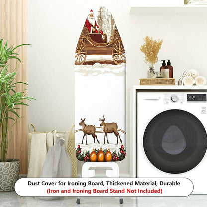 1-Piece Christmas Santa Reindeer Sleigh  Ironing Board Cover, Universal Size, Without Board