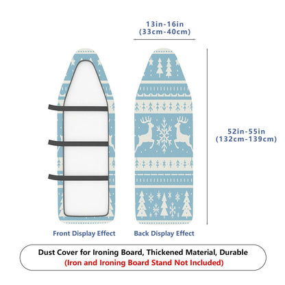 1-Piece Christmas Elk Snowflake Tree  Ironing Board Cover, Universal Size, Without Board