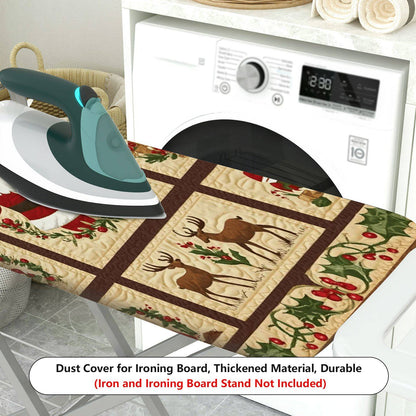 1-Piece Christmas Santa Reindeer  Ironing Board Cover, Universal Size, Without Board