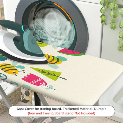 1-Piece Bee Tree Fruit  Ironing Board Cover, Universal Size, Without Board