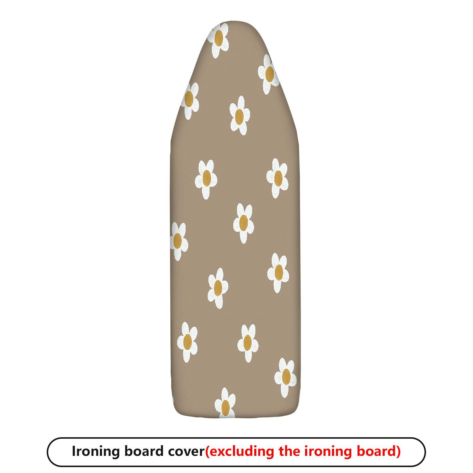 1-Piece Daisy Floral Beige  Ironing Board Cover, Universal Size, Without Board
