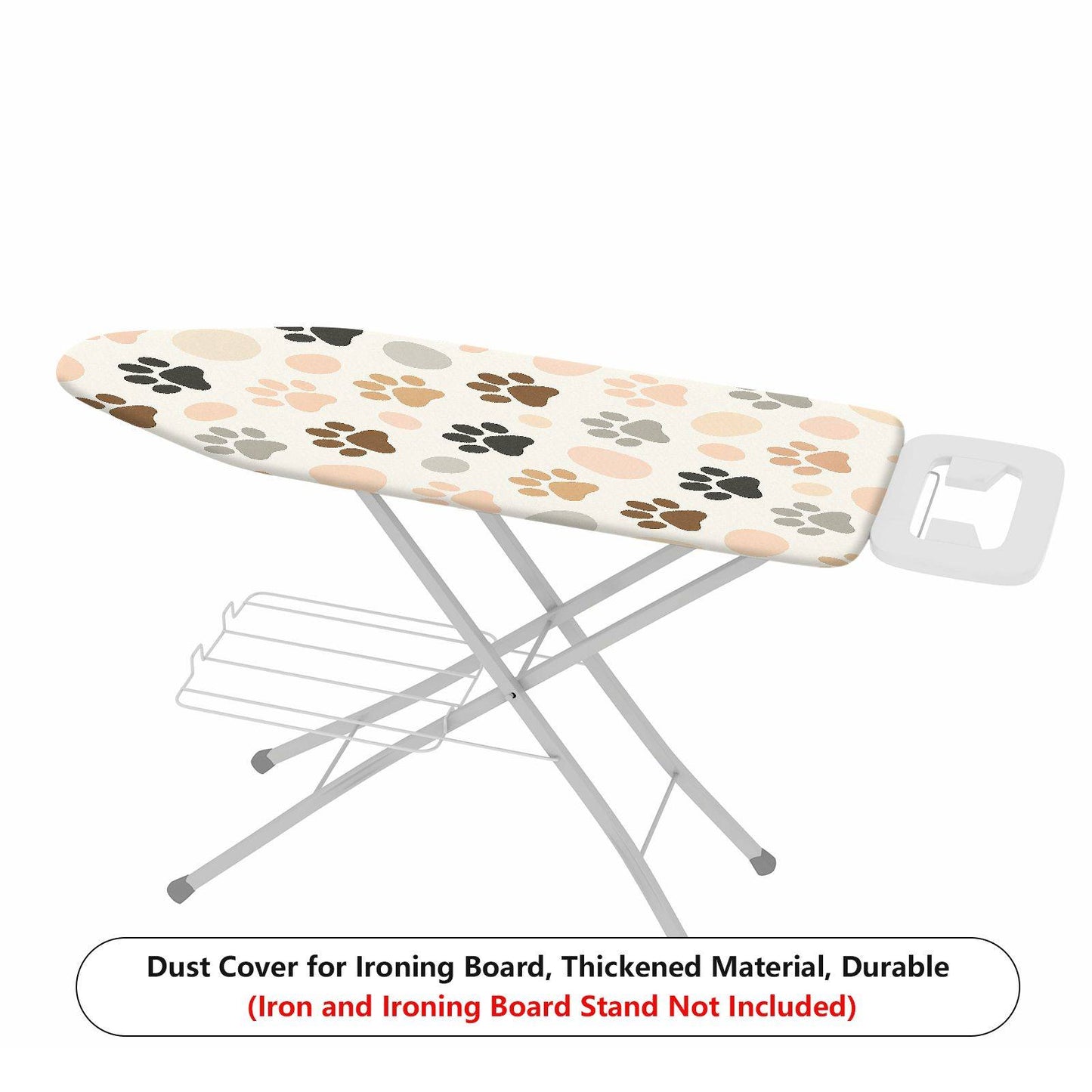 1-Piece Pawprint Pattern Beige Color Cute  Ironing Board Cover, Universal Size, Without Board