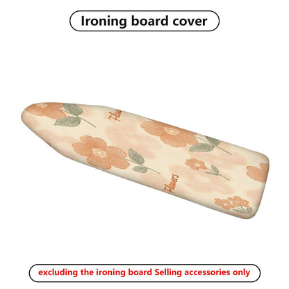 1-Piece Floral Pattern Beige Orange  Ironing Board Cover, Universal Size, Without Board