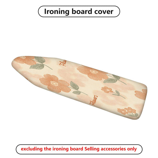 1-Piece Floral Pattern Beige Orange  Ironing Board Cover, Universal Size, Without Board