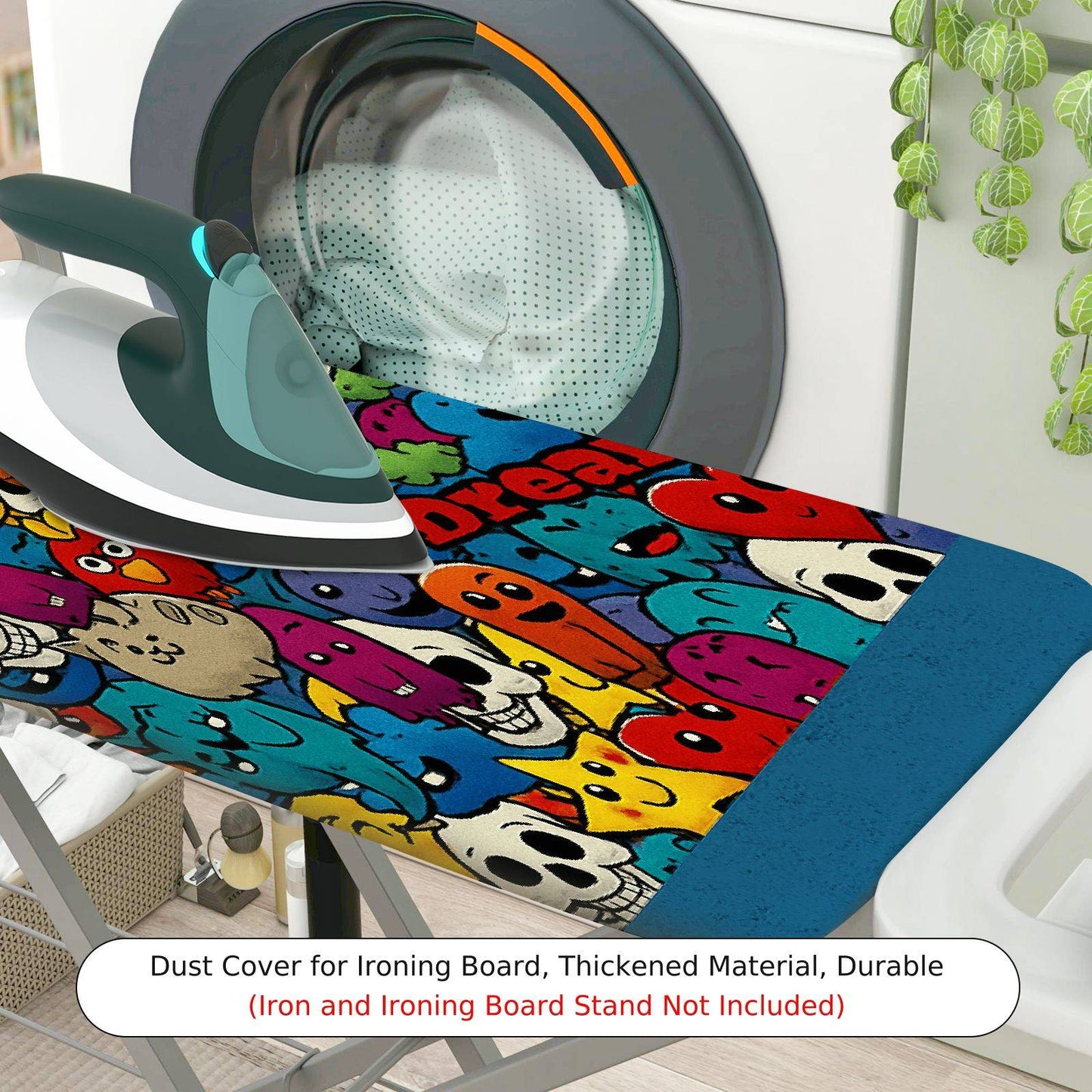 1-Piece Colorful Fun  Ironing Board Cover, Universal Size, Without Board