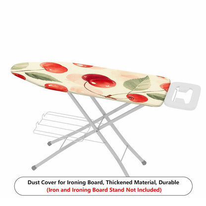 1-Piece Cherry Fruit Pattern Watercolor Style  Ironing Board Cover, Universal Size, Without Board