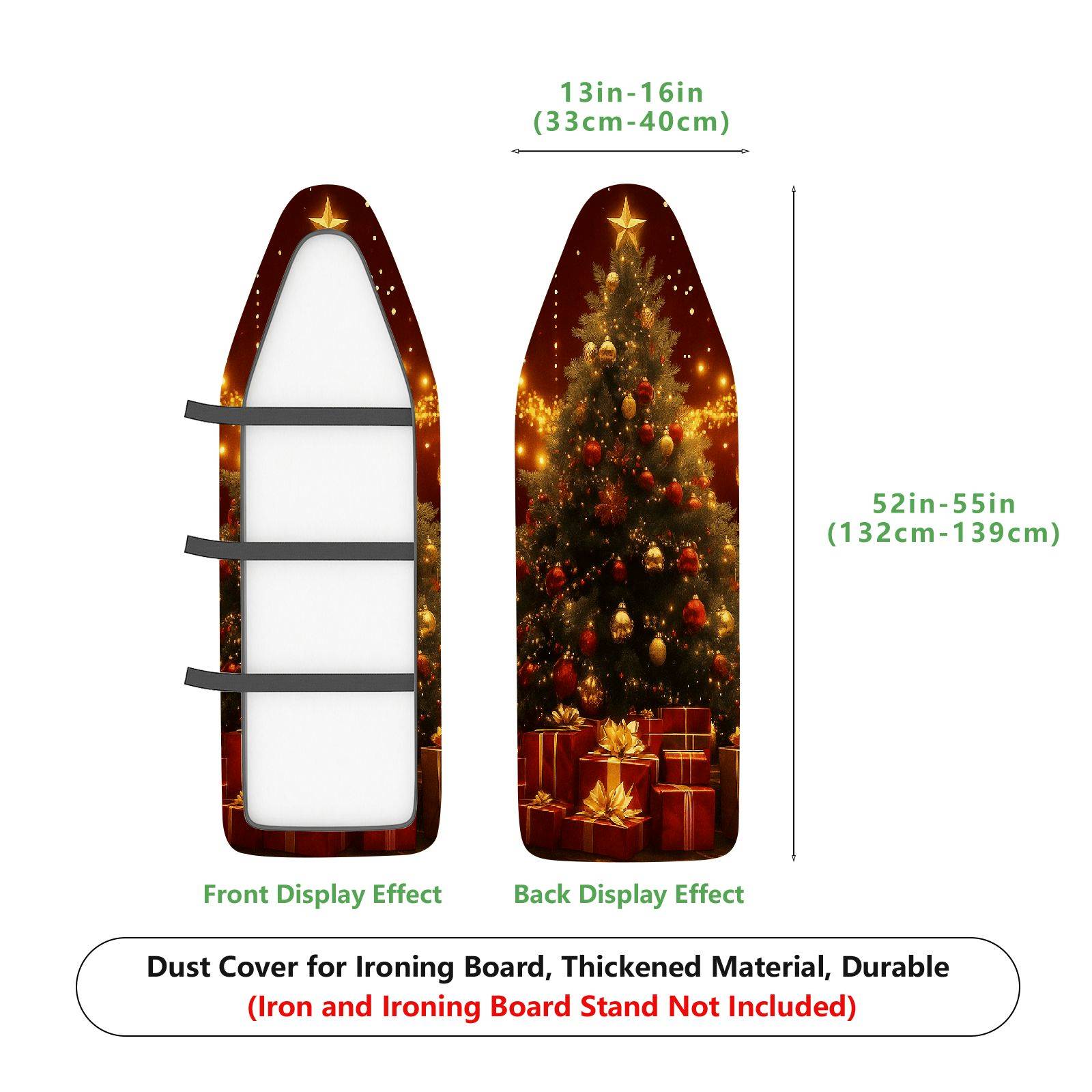1-Piece Christmas Tree Ornaments Gifts  Ironing Board Cover, Universal Size, Without Board