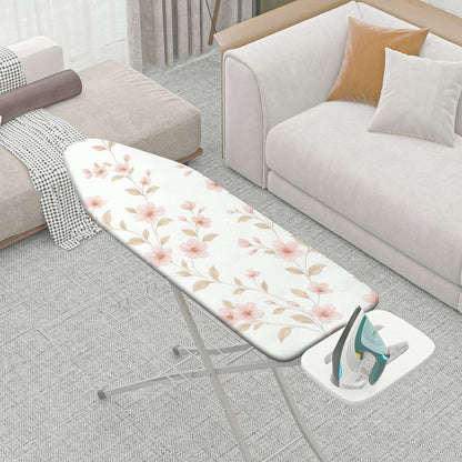 1-Piece Floral Blossom Beige  Ironing Board Cover, Universal Size, Without Board