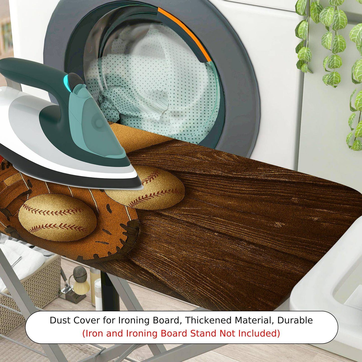 1-Piece American Flag Baseball Glove Sports  Ironing Board Cover, Universal Size, Without Board