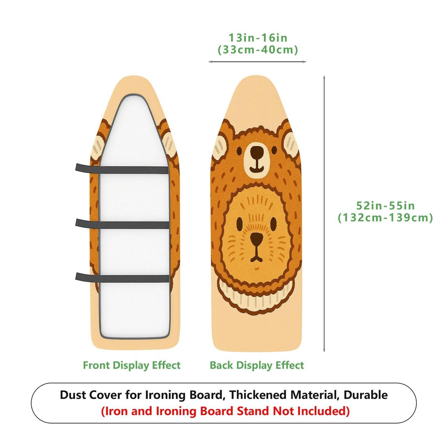 1-Piece Bear Cute Animal  Ironing Board Cover, Universal Size, Without Board