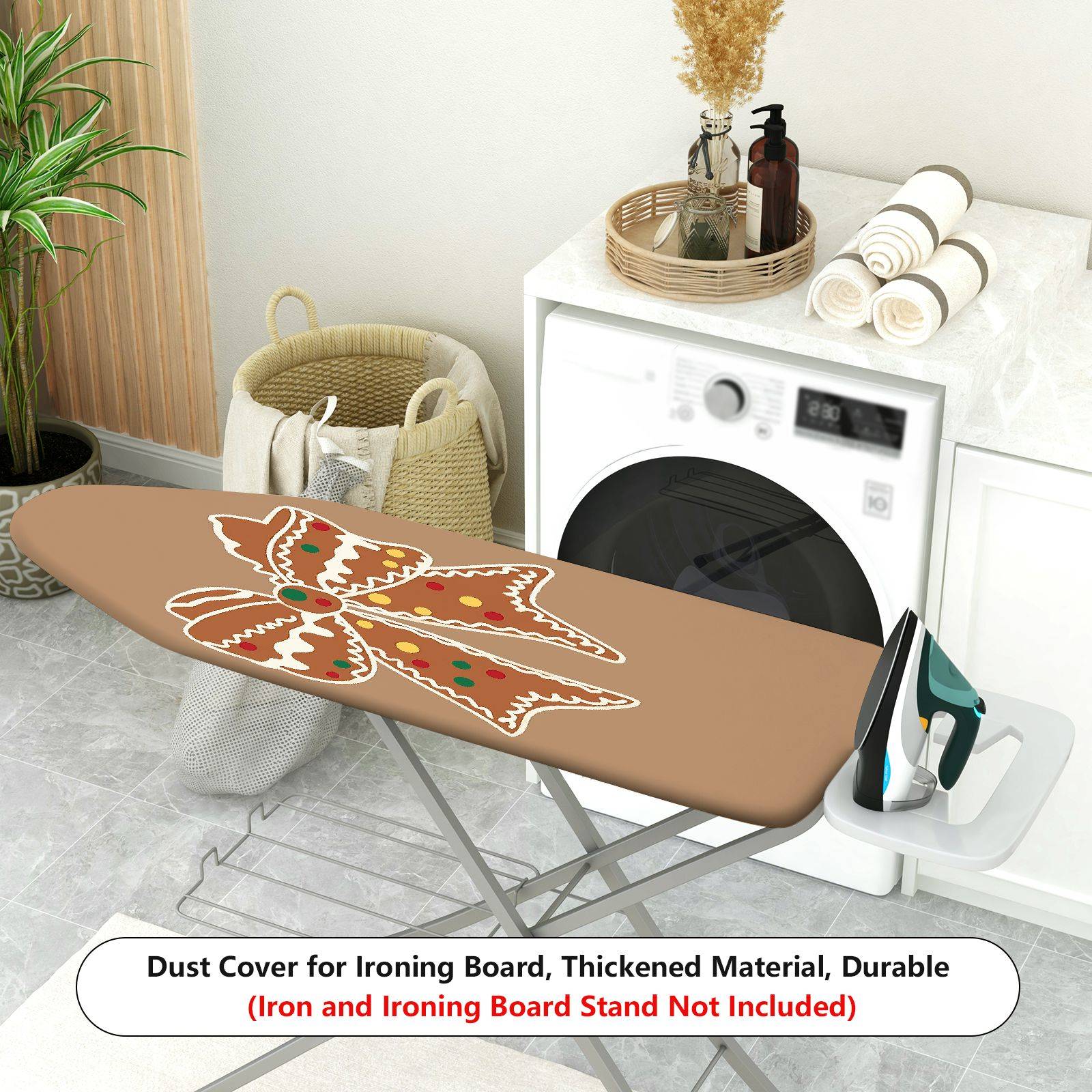 1-Piece Bowknot Christmas Decorative  Ironing Board Cover, Universal Size, Without Board