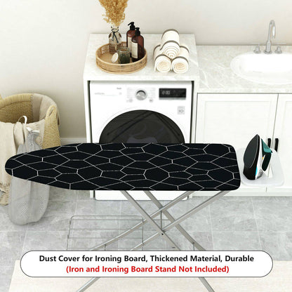 1-Piece Abstract Geometric Black  Ironing Board Cover, Universal Size, Without Board