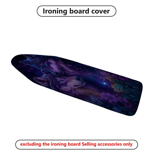 1-Piece Wolf Galaxy Floral  Ironing Board Cover, Universal Size, Without Board