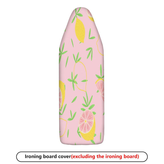 1-Piece Pink Lemon Fruit Floral  Ironing Board Cover, Universal Size, Without Board