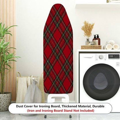 1-Piece Red Plaid Checked Pattern  Ironing Board Cover, Universal Size, Without Board