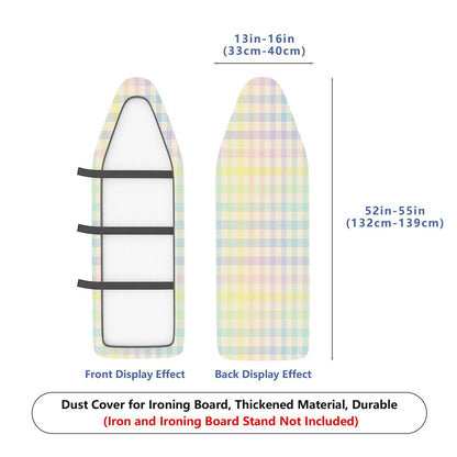 1-Piece Pastel Plaid Colorful Checkered Pattern  Ironing Board Cover, Universal Size, Without Board