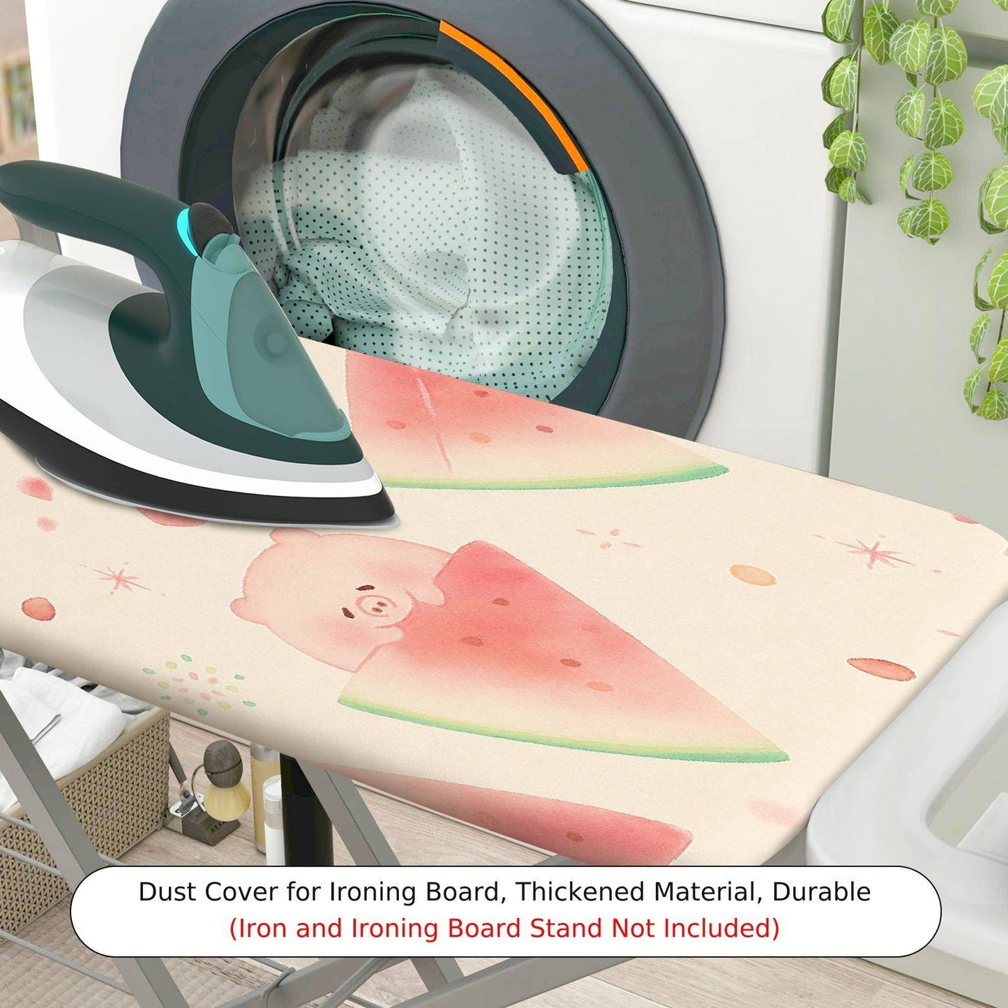 1-Piece Watermelon Fruit Print Pink  Ironing Board Cover, Universal Size, Without Board