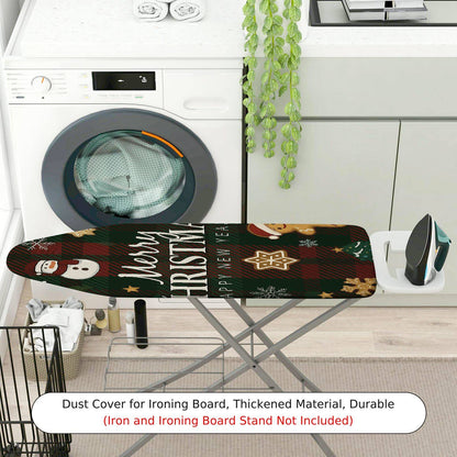 1-Piece Christmas Santa Gingerbread  Ironing Board Cover, Universal Size, Without Board