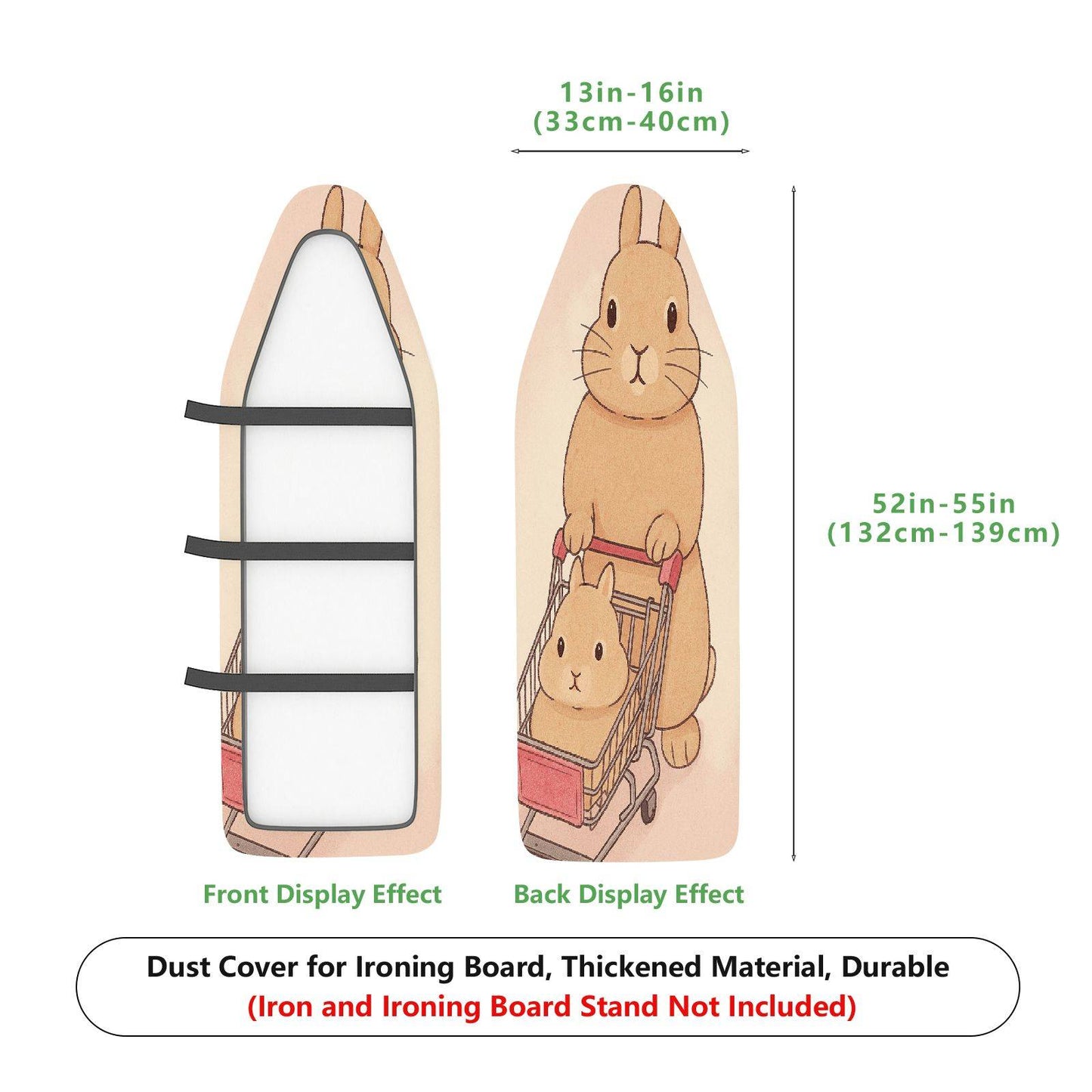 1-Piece Cute Rabbit  Animal  Ironing Board Cover, Universal Size, Without Board