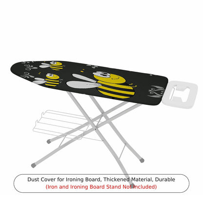 1-Piece Cute Bee  Black  Ironing Board Cover, Universal Size, Without Board