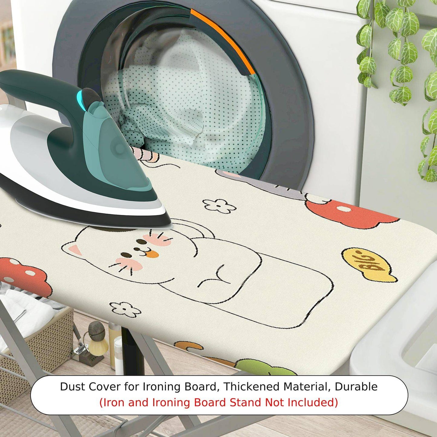 1-Piece Cat Fun Colorful  Ironing Board Cover, Universal Size, Without Board