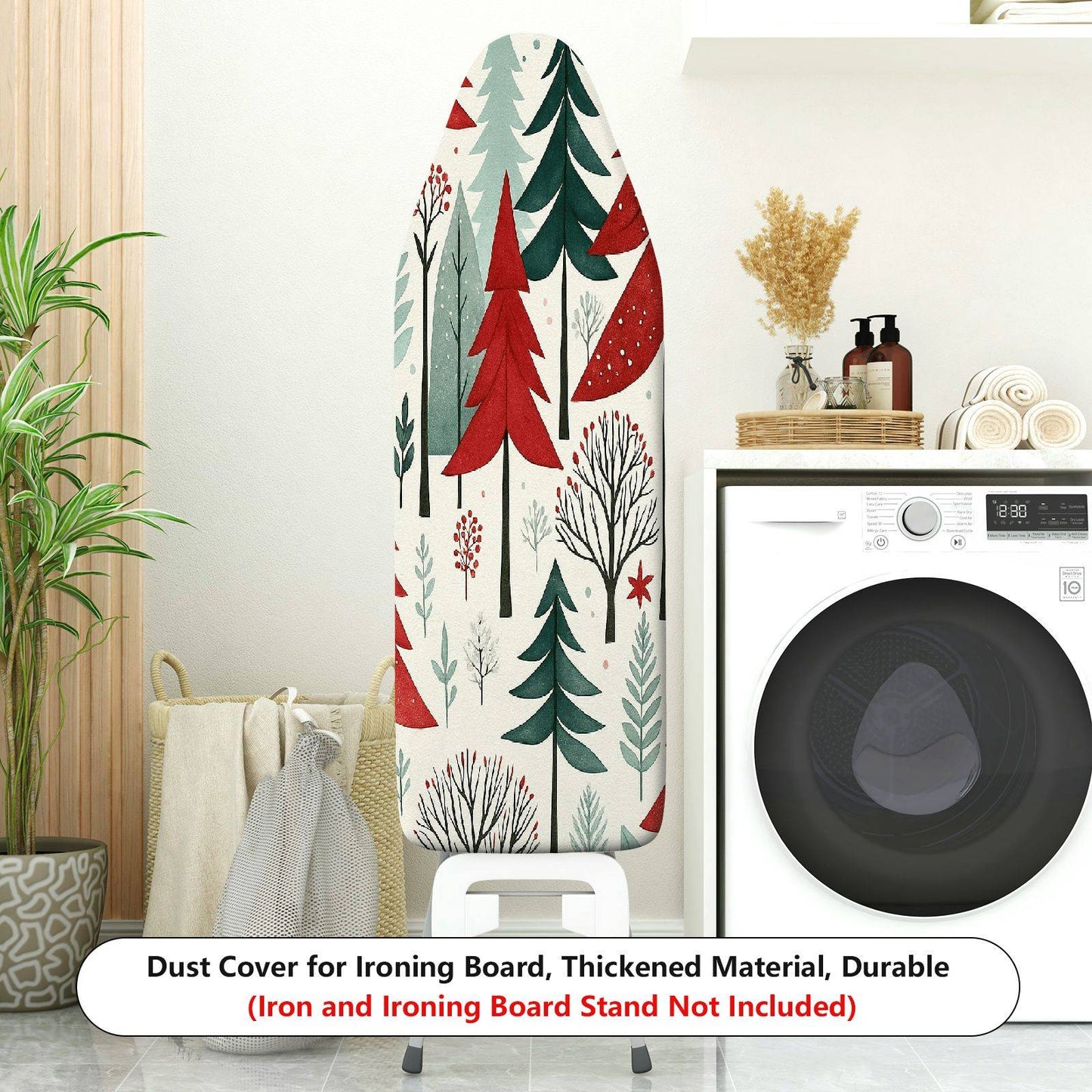 1-Piece Christmas Tree Forest Pattern Holiday Decoration  Ironing Board Cover, Universal Size, Without Board