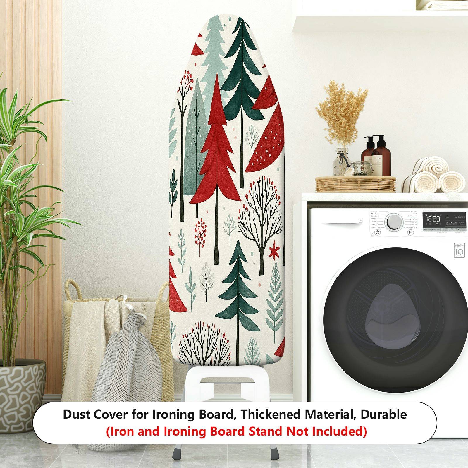 1-Piece Christmas Tree Forest Pattern Holiday Decoration  Ironing Board Cover, Universal Size, Without Board