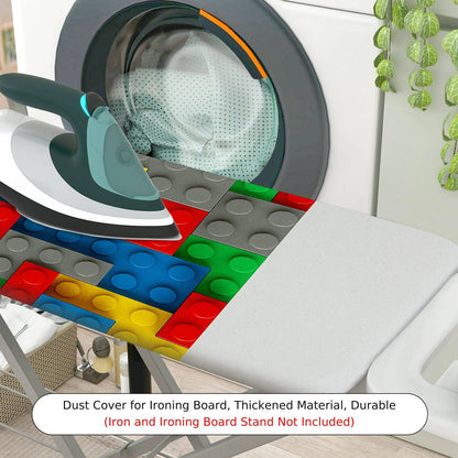 1-Piece Colorful Blocks Pattern Fun Playful  Ironing Board Cover, Universal Size, Without Board