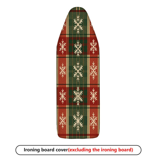 1-Piece Snowflake Checkered Christmas  Ironing Board Cover, Universal Size, Without Board