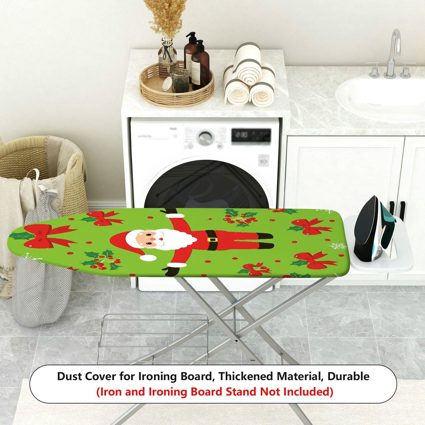 1-Piece Christmas Santa Claus Bowknot  Ironing Board Cover, Universal Size, Without Board