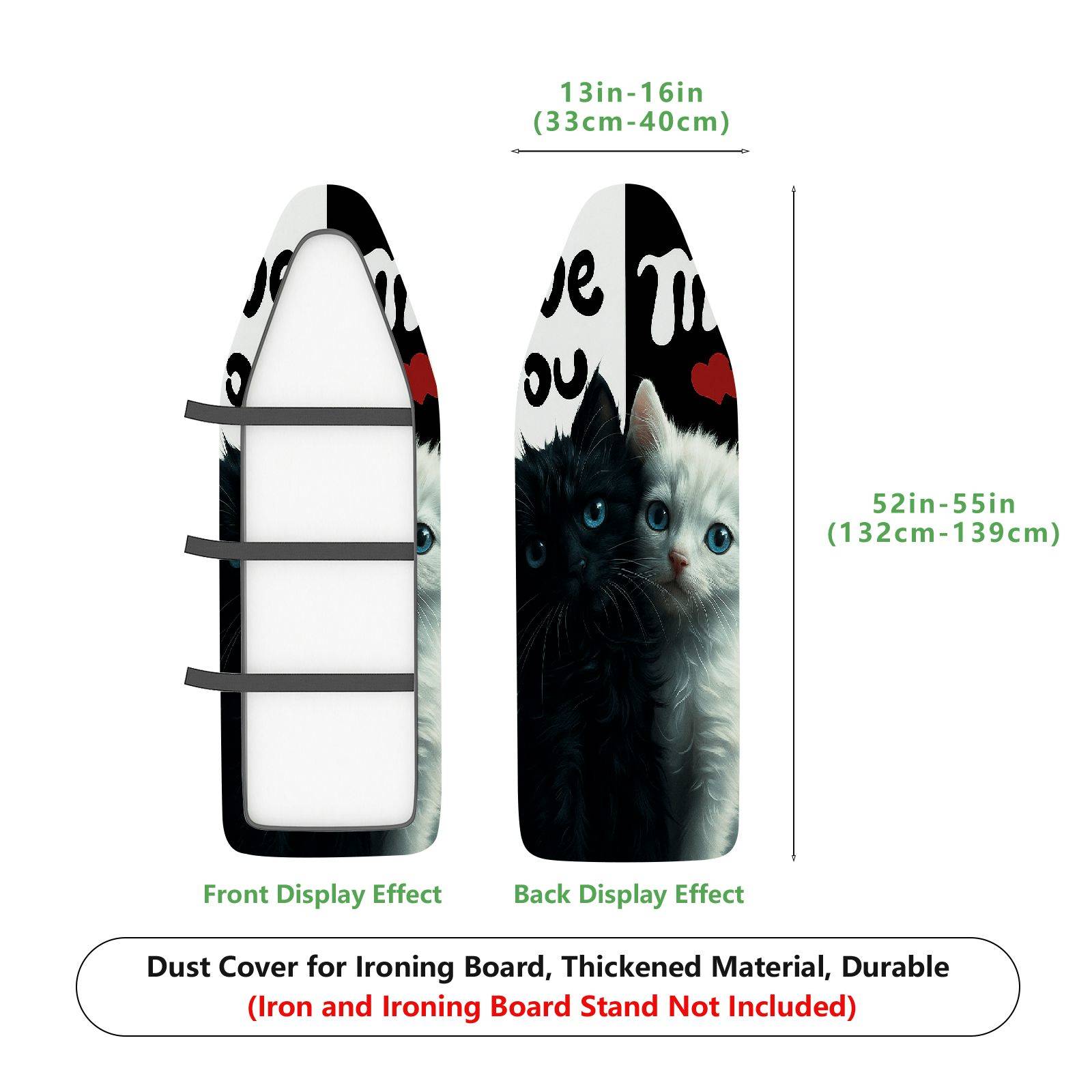 1-Piece Cute Cats Love Hearts  Ironing Board Cover, Universal Size, Without Board