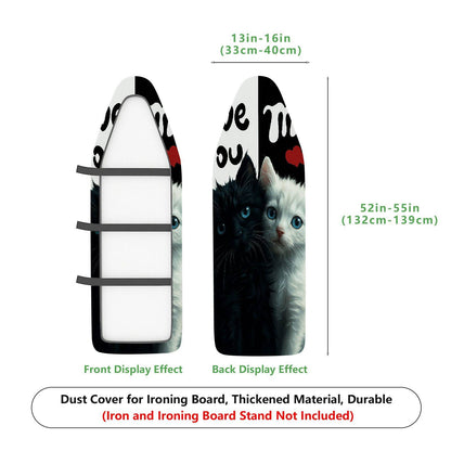 1-Piece Cute Cats Love Hearts  Ironing Board Cover, Universal Size, Without Board