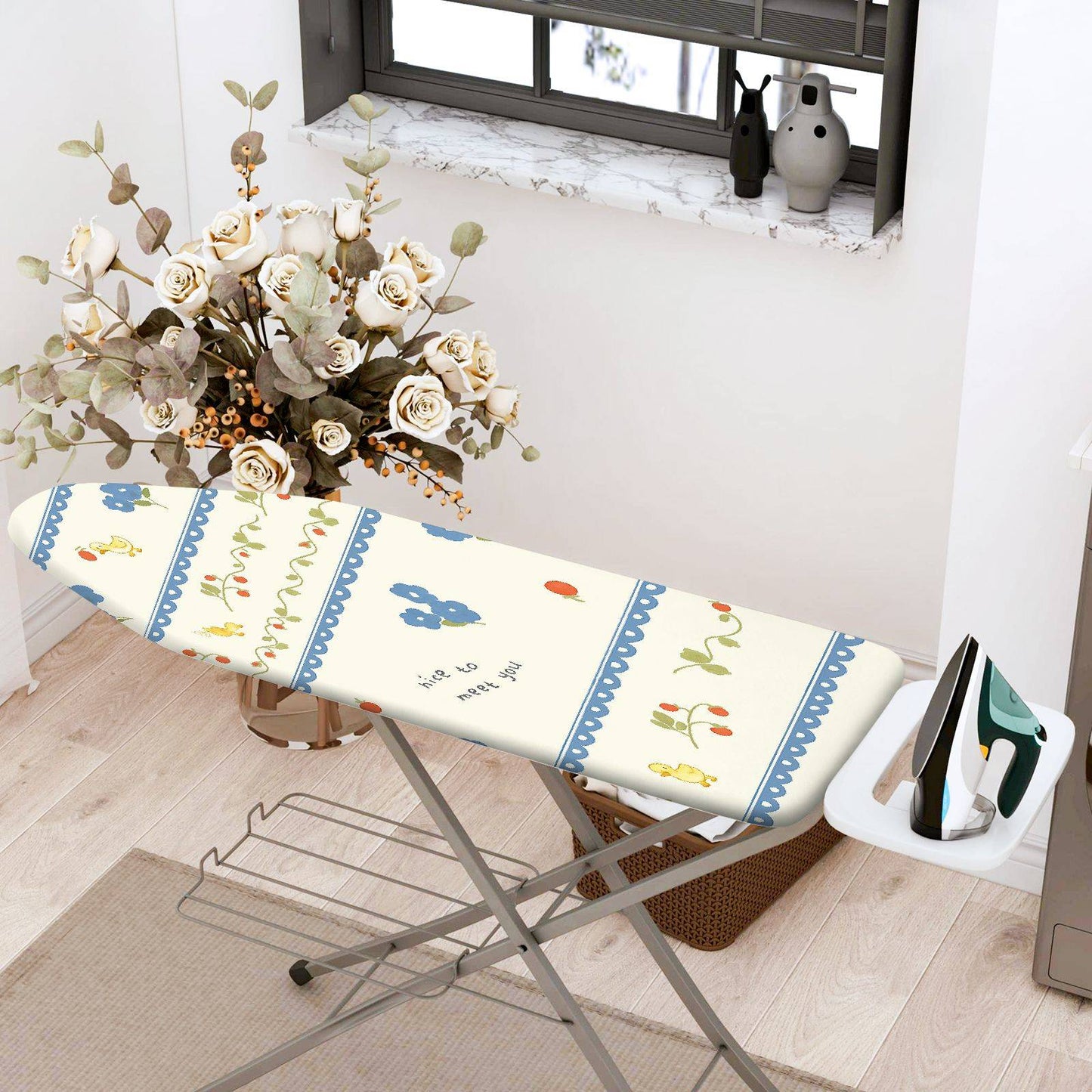 1-Piece Floral Pattern  Cute  Ironing Board Cover, Universal Size, Without Board