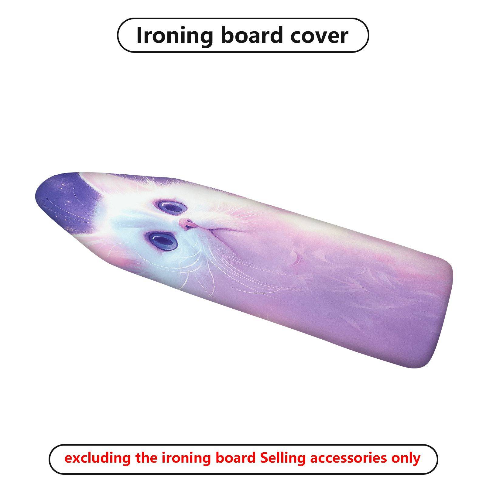 1-Piece Cute Cat Purple  Ironing Board Cover, Universal Size, Without Board