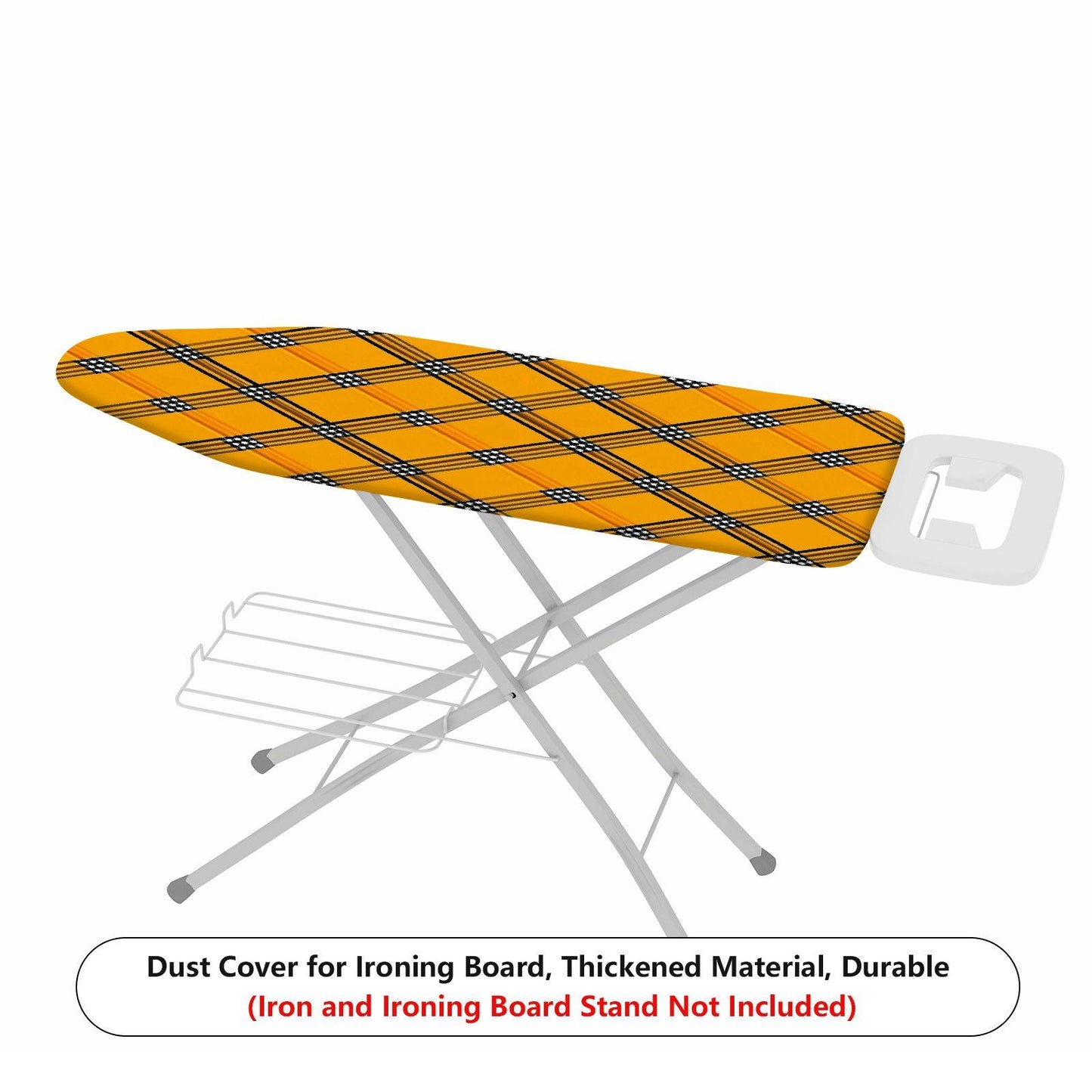 1-Piece Plaid Yellow Pattern  Ironing Board Cover, Universal Size, Without Board