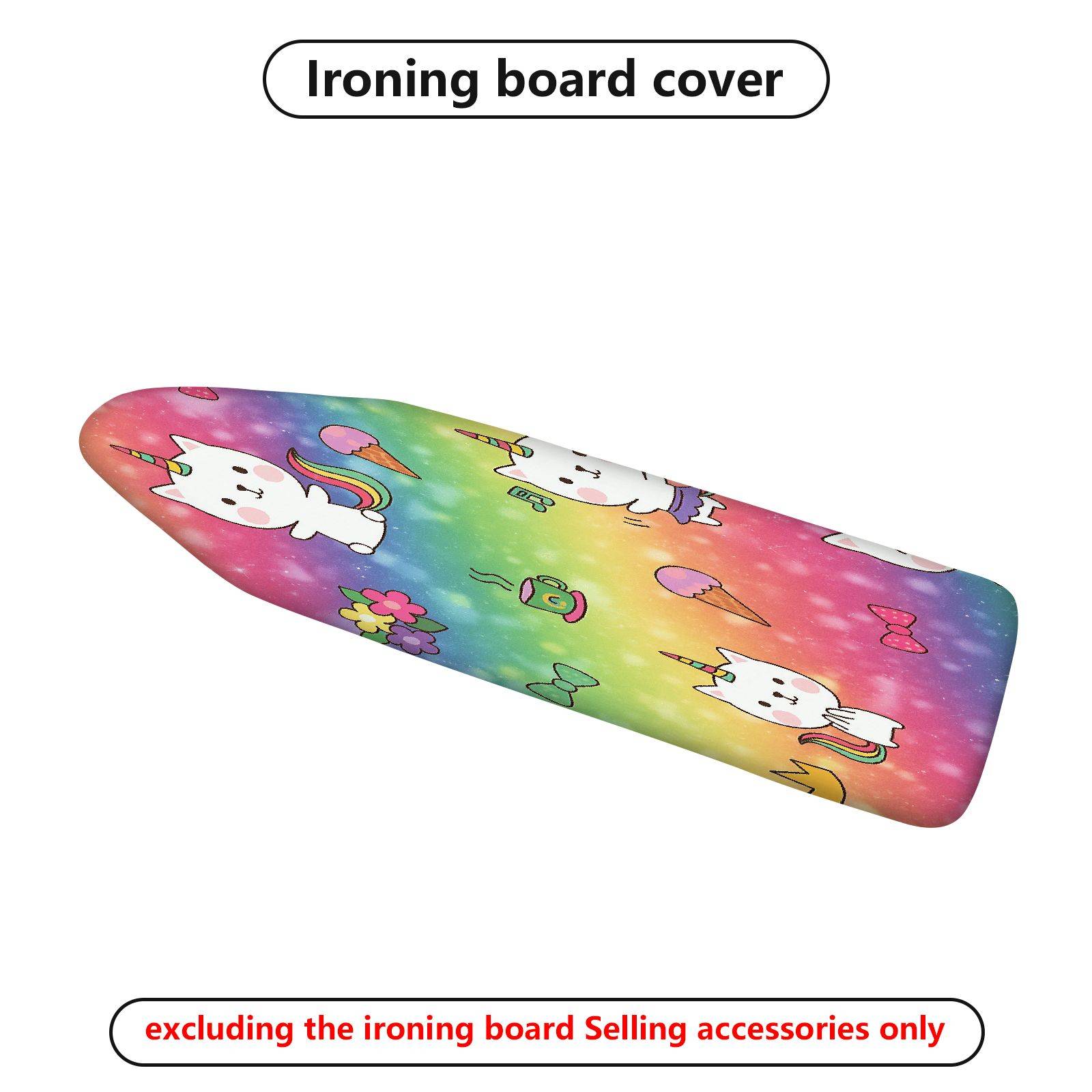 1-Piece Unicorn Rainbow Cute  Ironing Board Cover, Universal Size, Without Board