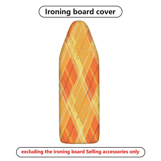 1-Piece Plaid Geometric Orange  Ironing Board Cover, Universal Size, Without Board