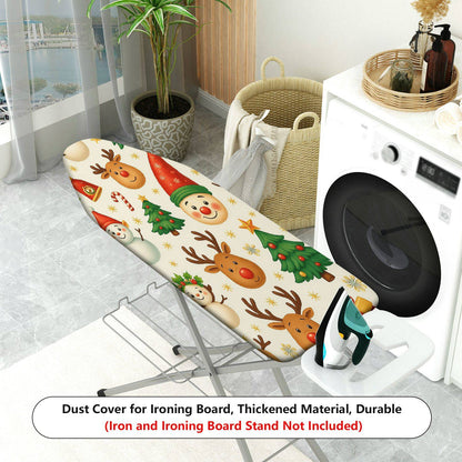1-Piece Christmas Snowman Reindeer  Ironing Board Cover, Universal Size, Without Board