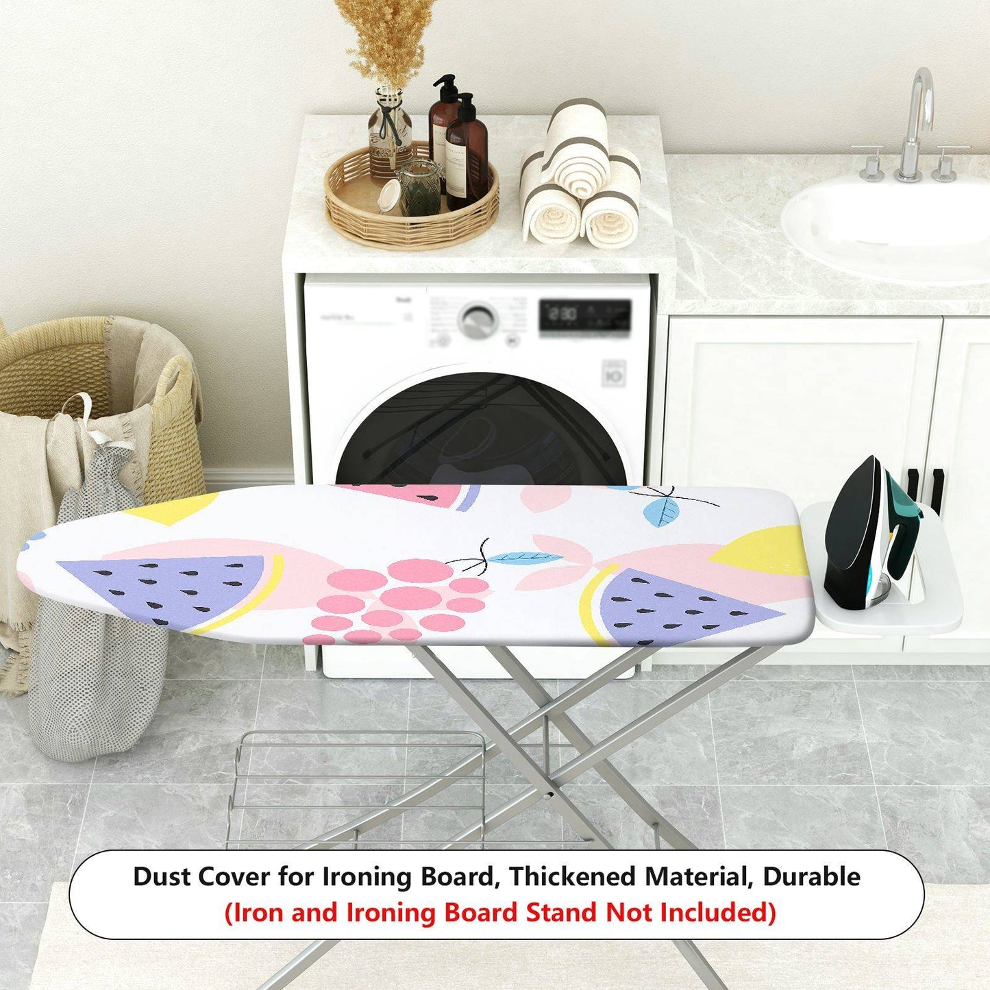 1-Piece Fruit Pattern Watermelon Grapes Cute  Ironing Board Cover, Universal Size, Without Board