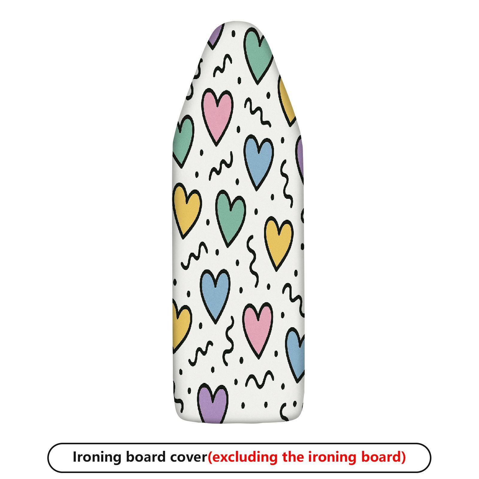 1-Piece Colorful Heart Pattern Decorative Cute  Ironing Board Cover, Universal Size, Without Board