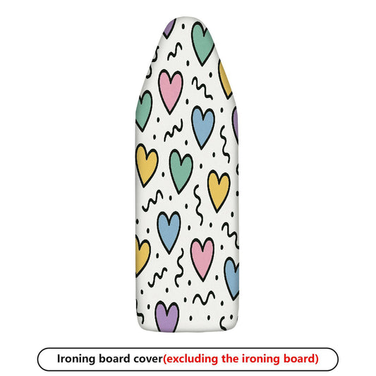 1-Piece Colorful Heart Pattern Decorative Cute  Ironing Board Cover, Universal Size, Without Board