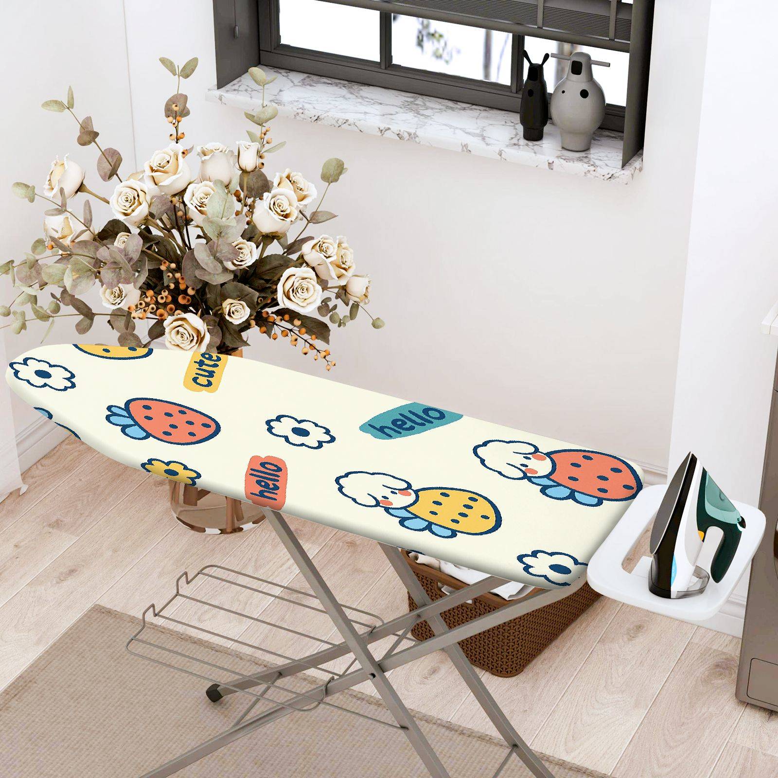 1-Piece Cute Sheep Strawberry  Ironing Board Cover, Universal Size, Without Board