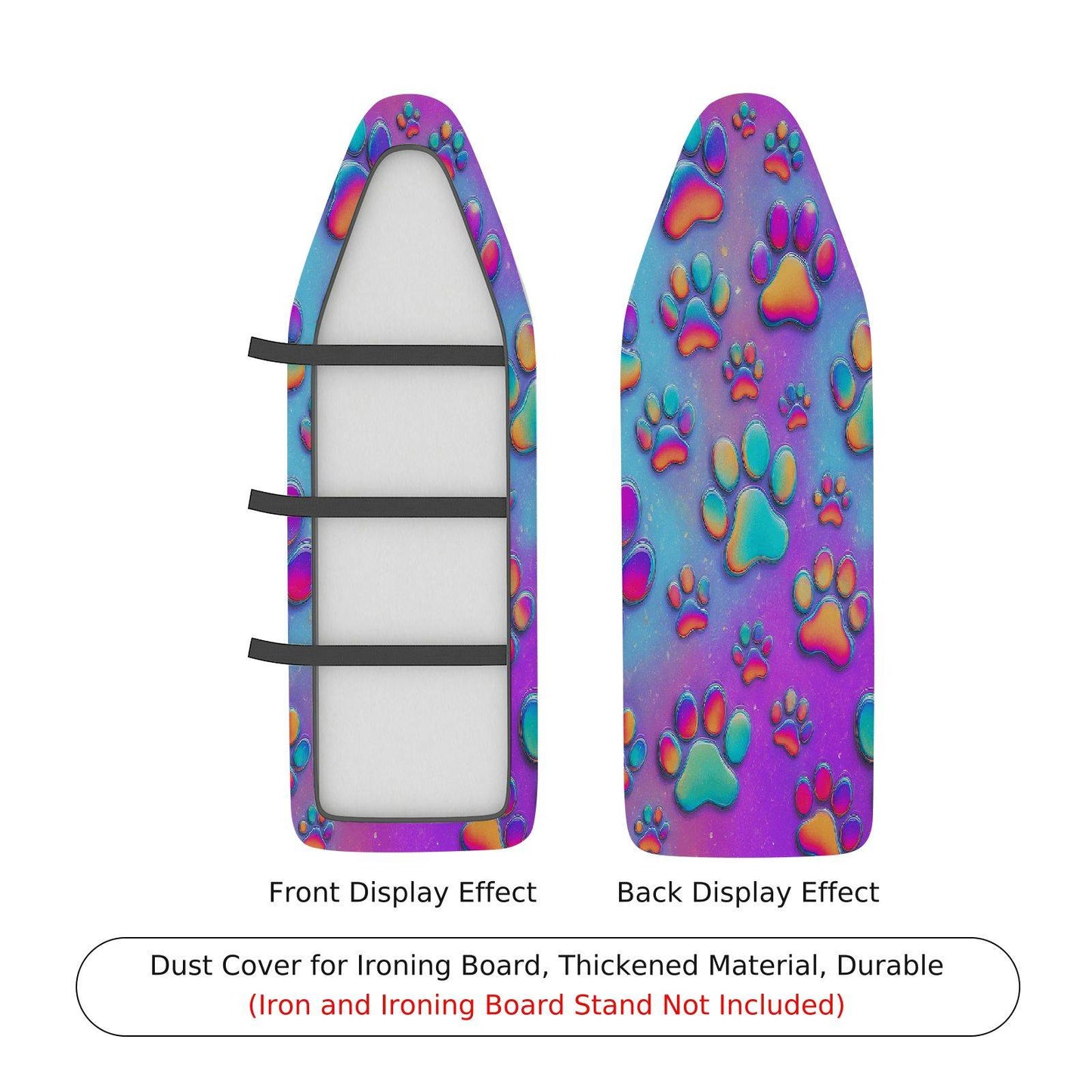 1-Piece Colorful Paw Print Pattern Modern Fun  Ironing Board Cover, Universal Size, Without Board