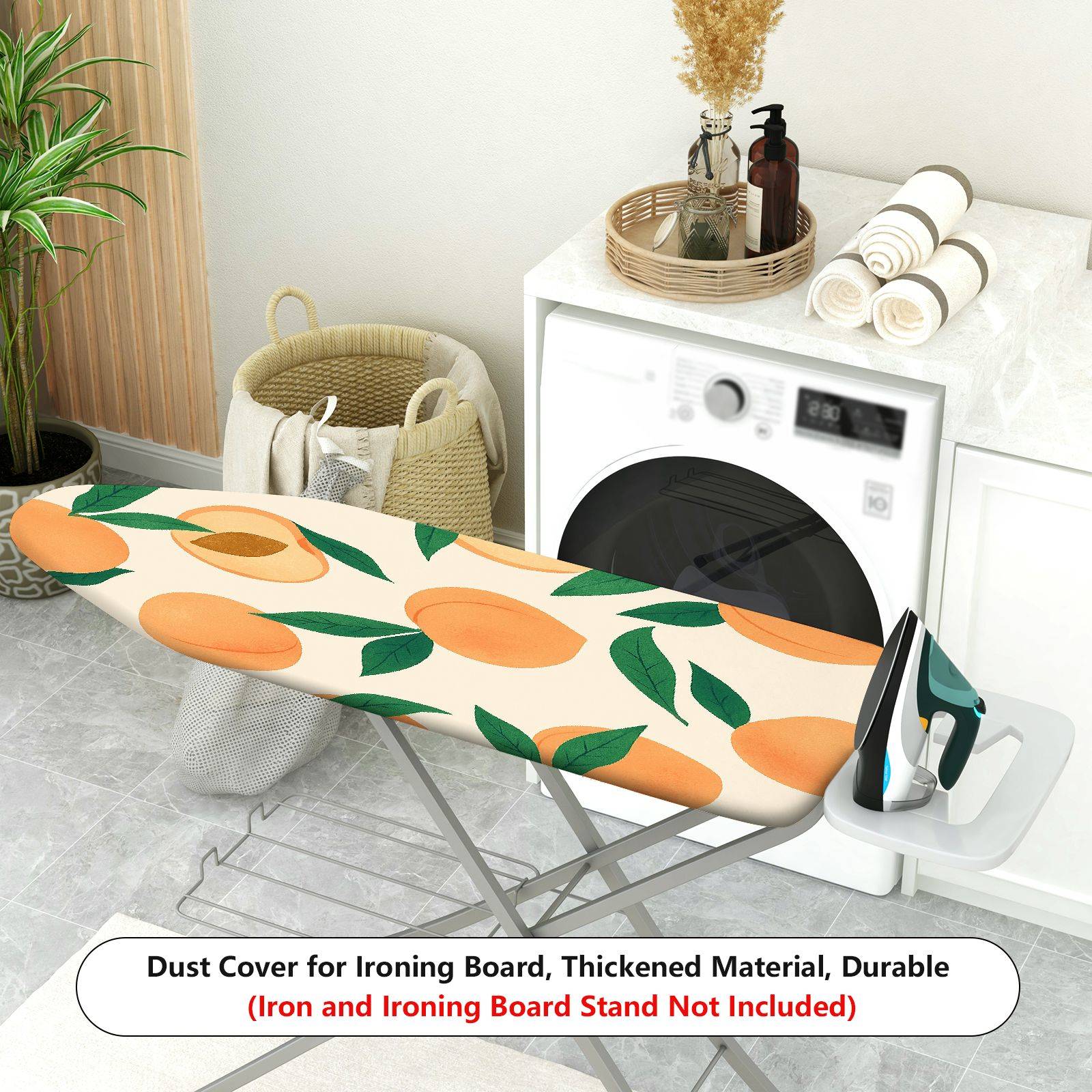 1-Piece Fruit Orange Leaves Pattern  Ironing Board Cover, Universal Size, Without Board