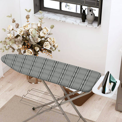 1-Piece Plaid Pattern Grey Classic  Ironing Board Cover, Universal Size, Without Board