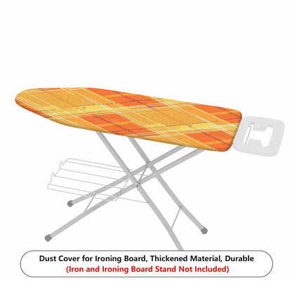 1-Piece Plaid Geometric Orange  Ironing Board Cover, Universal Size, Without Board