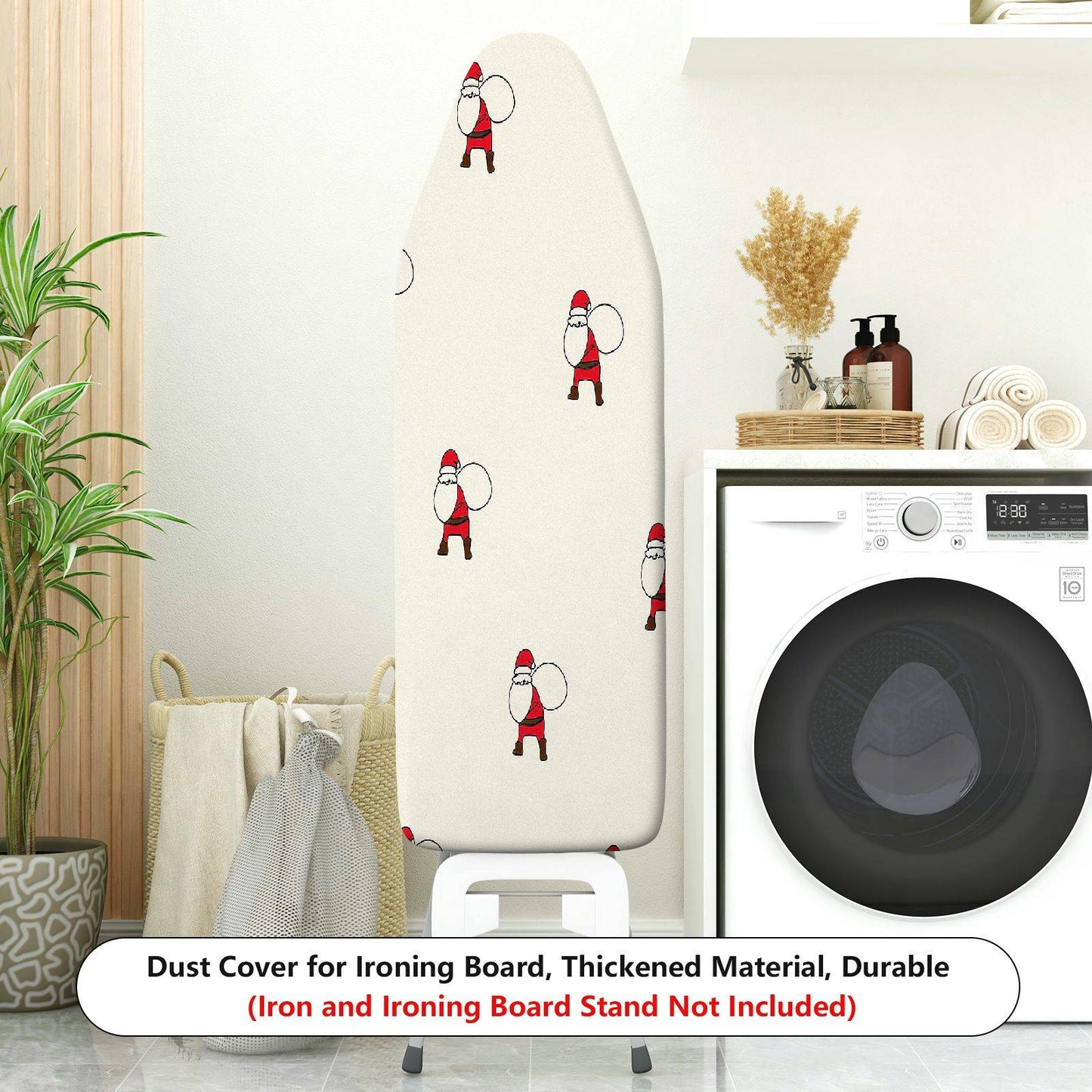 1-Piece Santa Christmas Red  Ironing Board Cover, Universal Size, Without Board